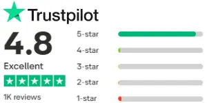 Trustpilot 4.8 Score Excellent